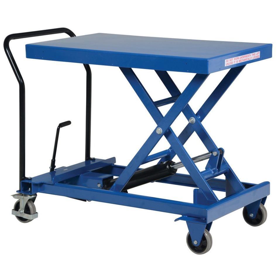 1000 Lb. Steel Premium Scissor Lift Cart with Foot Release – CART-1000-S-FR – Vestil