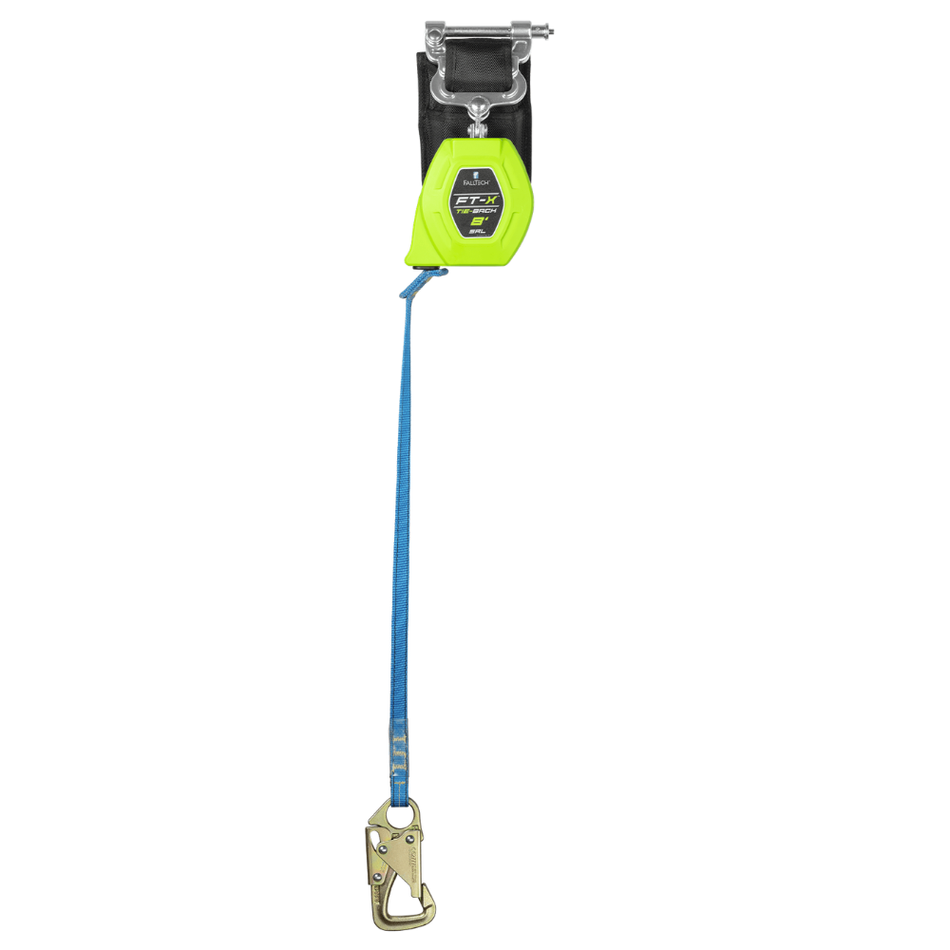 8' FT-X Web Tie-Back Class 1 Personal SRL-P, Single-Leg with Steel 5k Snap Hook – 84308SP8S – FallTech