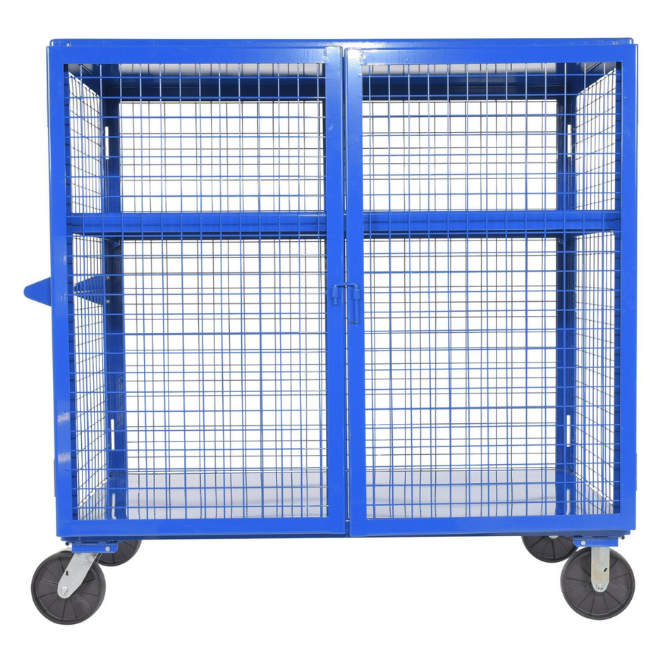 2000 Lb. Welded Steel Expanded Metal Security Cart – SCW-XM-3060-BL – Vestil