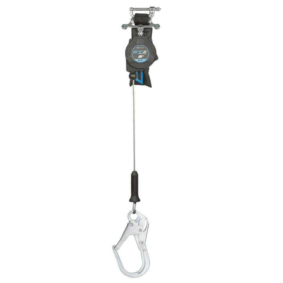 8' CTX™ Cable Class 2 Leading Edge Personal SRL-P with Steel Rebar Hook – 83208SP3 – FallTech