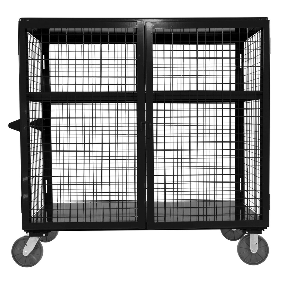 2000 Lb. Welded Steel Expanded Metal Security Cart – SCW-XM-3060-BK – Vestil