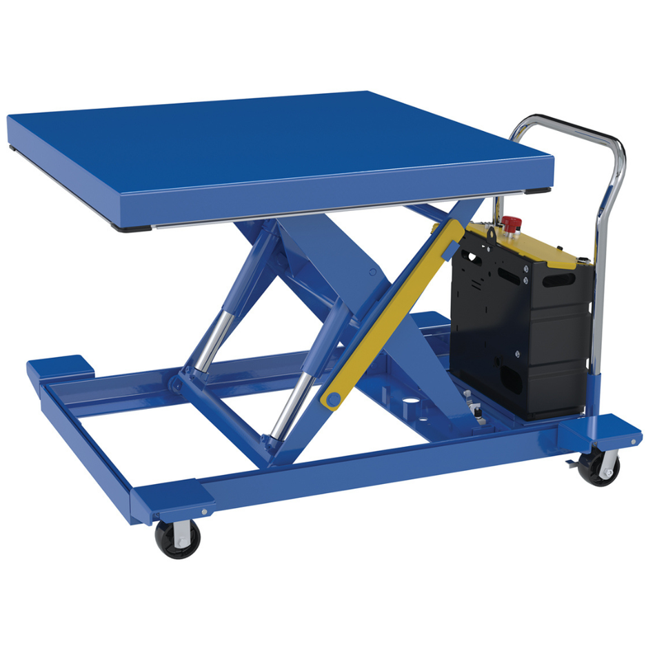2000 Lb. Steel DC Heavy Duty Low Profile Scissor Lift Carts – CART-LP-2000-4242-DC – Vestil