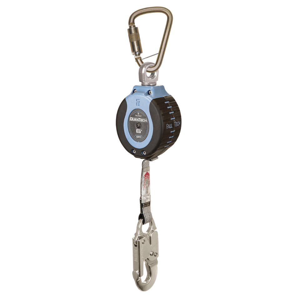 6' DuraTech® Personal SRL with Aluminum Snap Hook and Dorsal Connecting Carabiner – 82706SB4 – FallTech