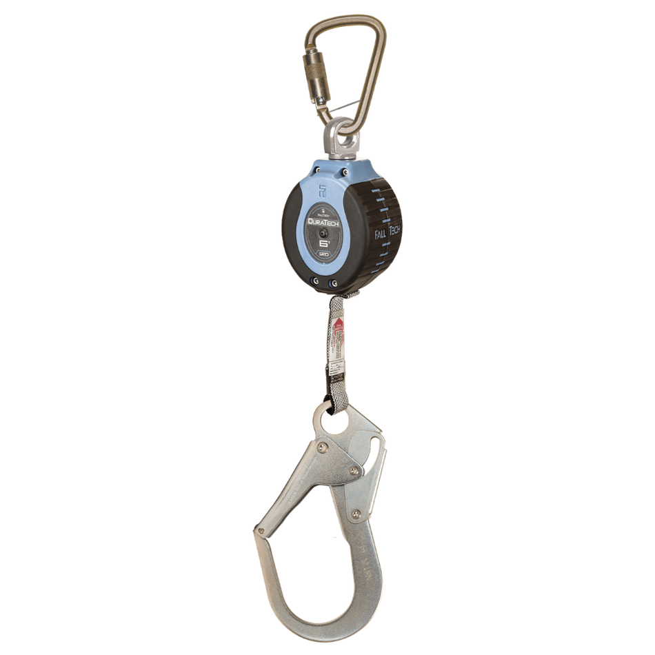 6' DuraTech® Personal SRL with Steel Rebar Hook and Dorsal Connecting Carabiner – 82706SB3 – FallTech