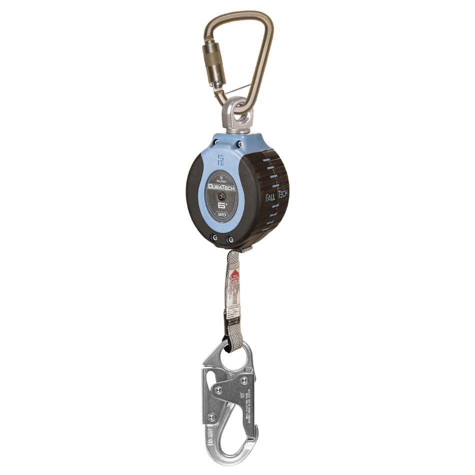 6' DuraTech® Personal SRL with Steel Snap Hook and Dorsal Connecting Carabiner – 82706SB1 – FallTech