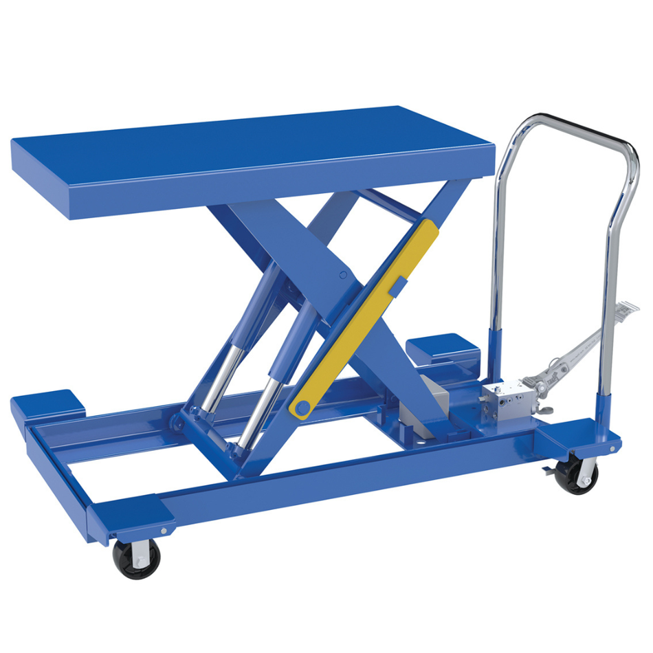 2000 Lb. Steel Heavy Duty Low Profile Scissor Lift Cart – CART-LP-2000-2040-FP – Vestil