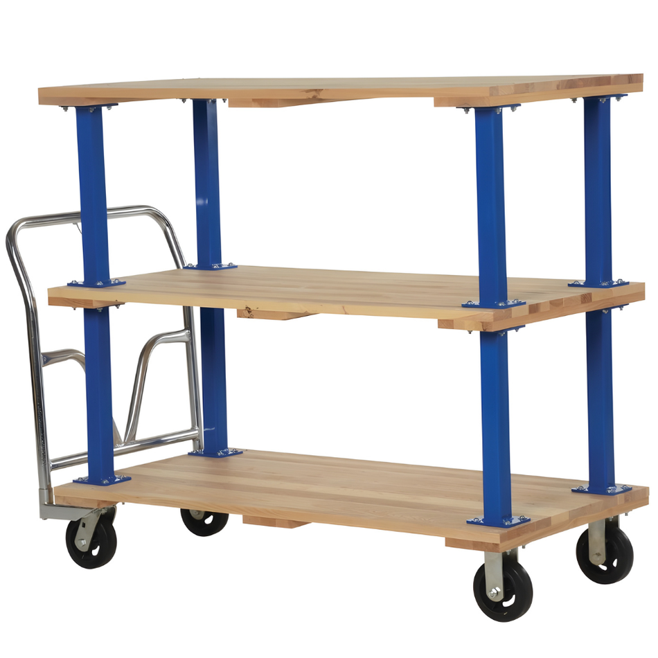 1600 Lb. Hardwood Triple Deck Platform Cart – VHPT/TD-2754 – Vestil