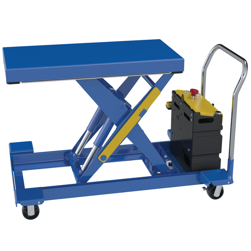 2000 Lb. Steel DC Heavy Duty Low Profile Scissor Lift Cart – CART-LP-2000-2040-DC – Vestil