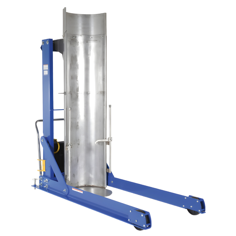 Stainless Steel Portable Hydraulic Drum Dumper – 60 In. Dump Height – 1,500 Lb. Capacity – HDD-60-15-P-SSC – Vestil