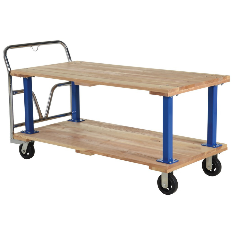 1600 Lb. Hardwood Double Deck Platform Cart – VHPT/D-3060 – Vestil
