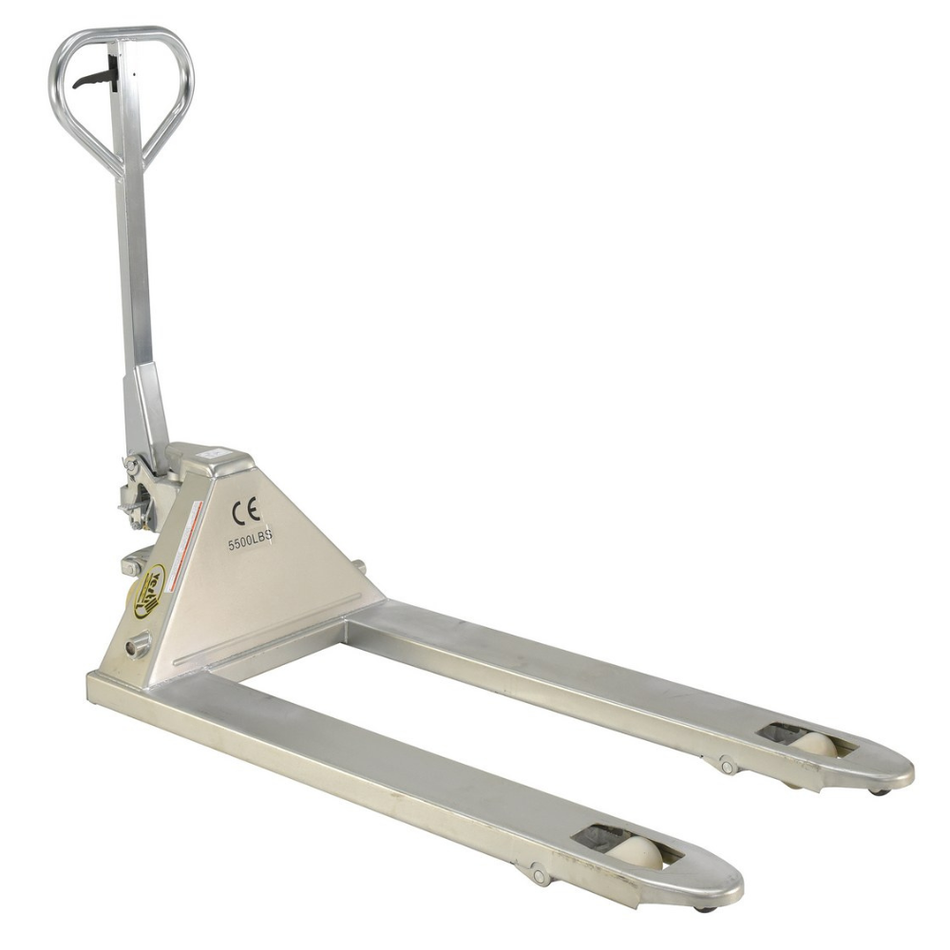 Hand Pallet Truck - Zinc Coated - 27" x 48" - 5500 lbs - Vestil