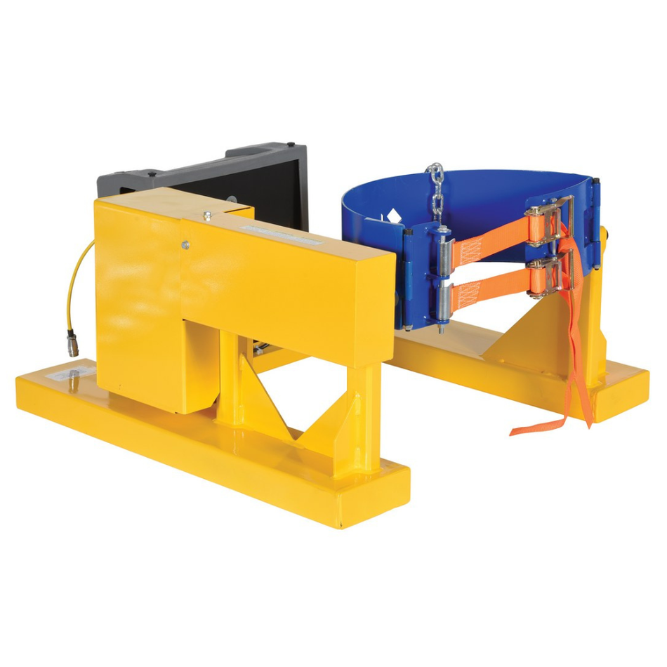 Steel DC Fork Truck Drum Carrier/Rotator – 55 Gallon – 1200 Lb. Capacity – DCR-205-12-DC – Vestil
