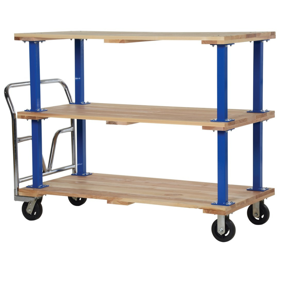 1600 Lb. Hardwood Triple Deck Platform Cart – VHPT/TD-3060 – Vestil