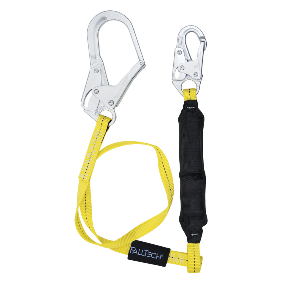 6' Soft Pack FT Basic® Energy Absorbing Lanyard, Single-leg with Steel Connectors – 8256LT3 – FallTech