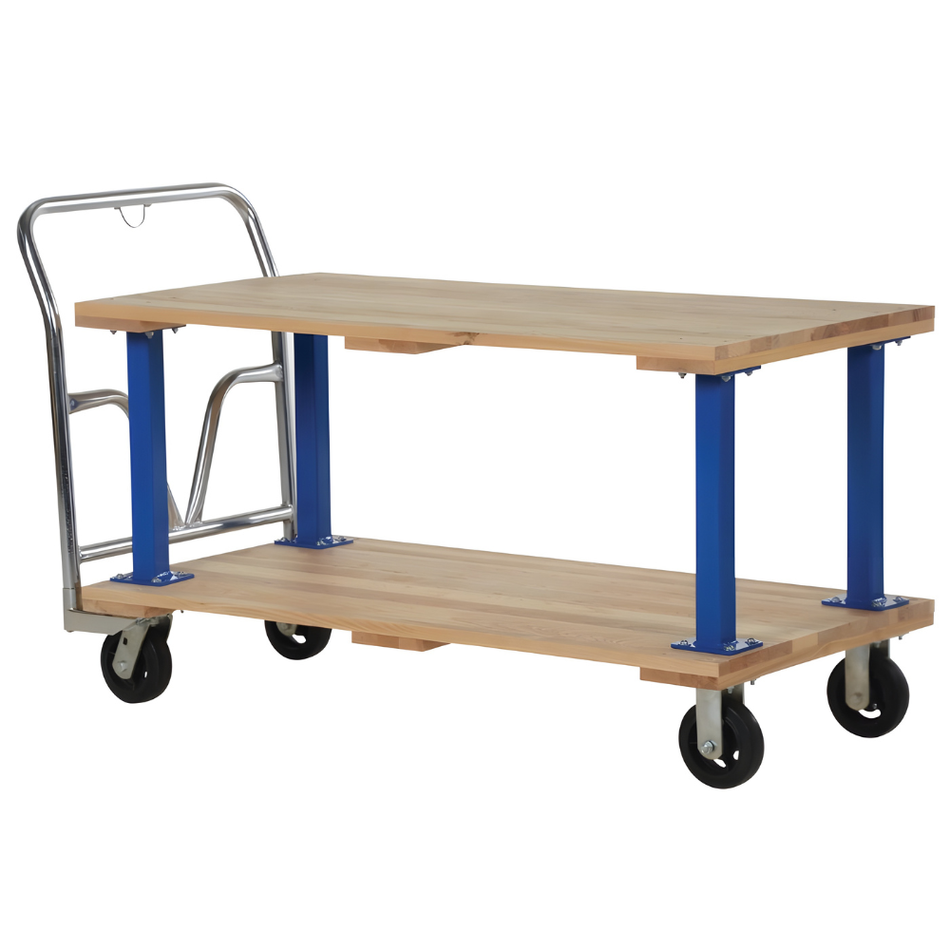 1600 Lb. Hardwood Double Deck Platform Cart – VHPT/D-2754 – Vestil