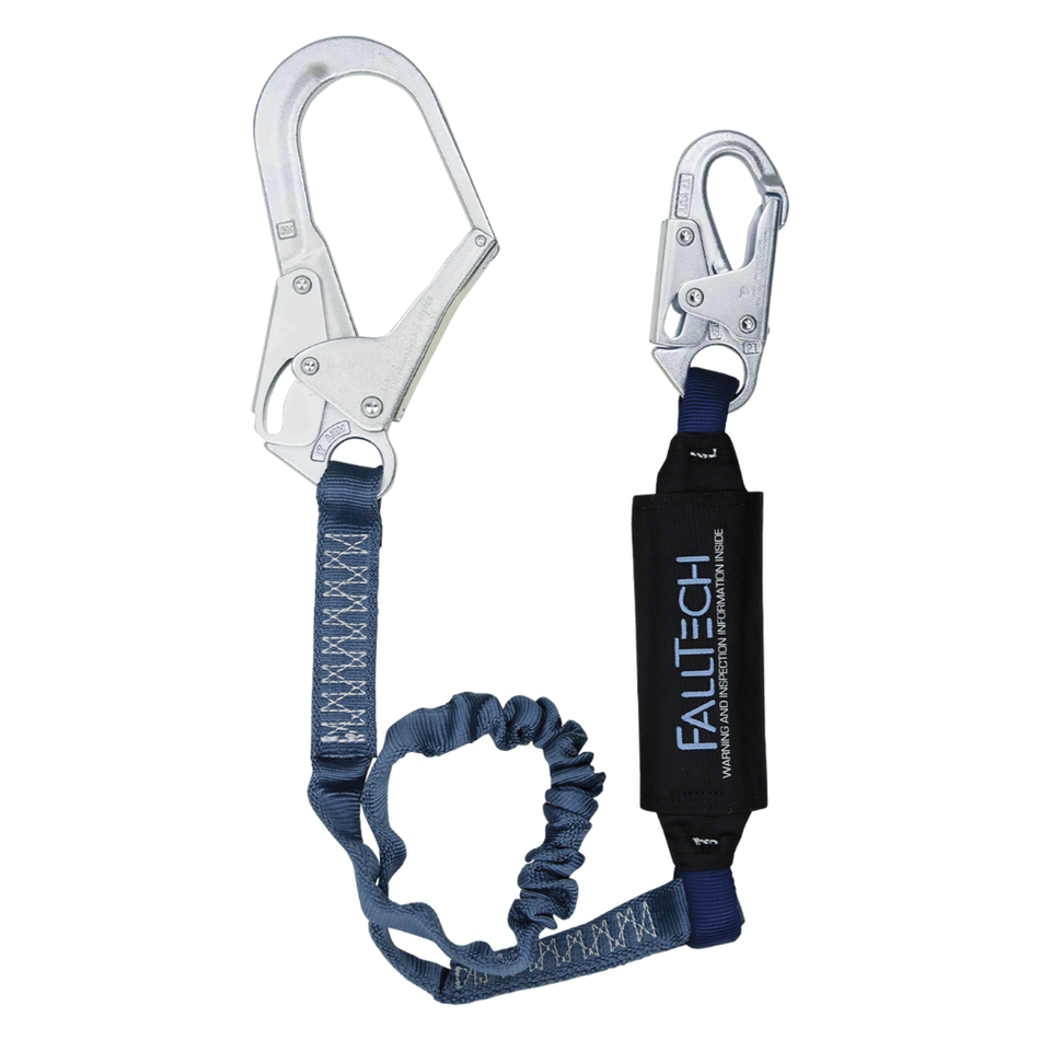 4.5' to 6' ViewPack® Elastic Energy Absorbing Lanyard, Single-leg with Steel Connectors – 8256EL3 – FallTech