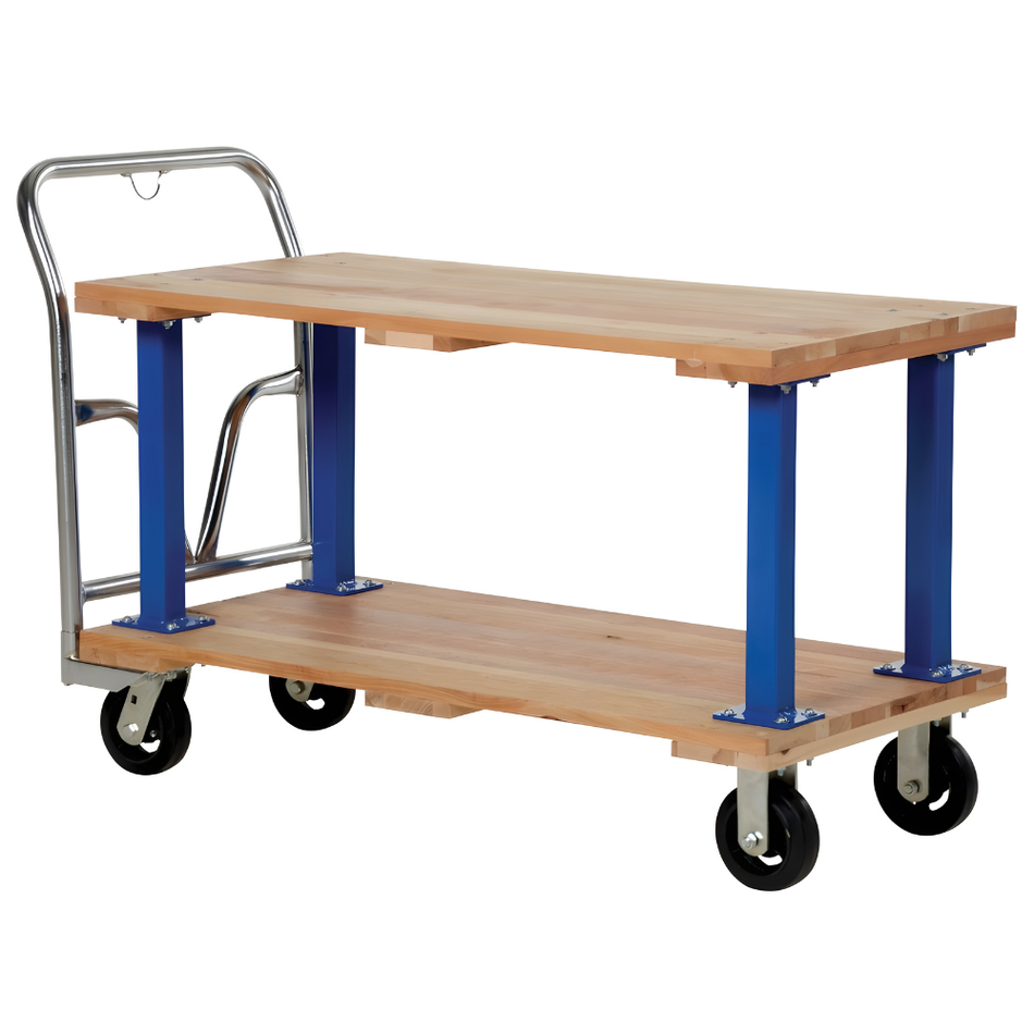 1600 Lb. Hardwood Double Deck Platform Cart – VHPT/D-2448 – Vestil