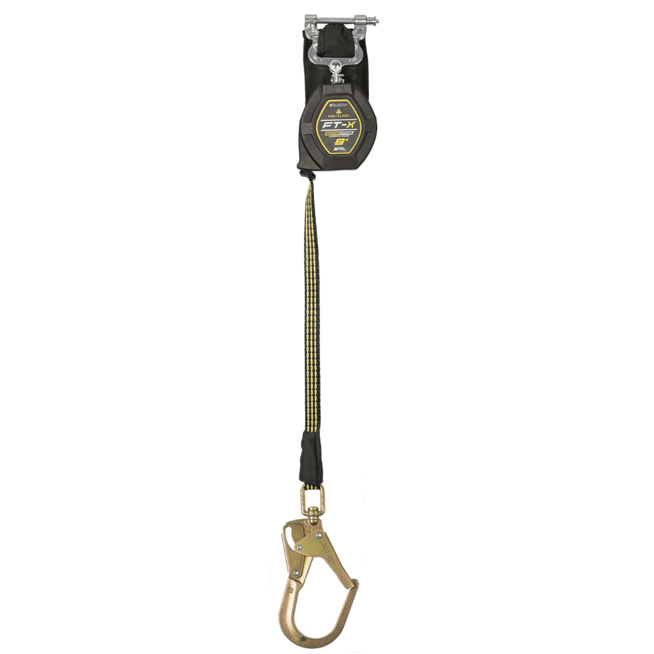 8' FT-X EdgeCore Arc Flash Class 2 LE Personal SRL-P, Single-Leg with Steel Swivel Rebar Hook – 84008SP3S – FallTech