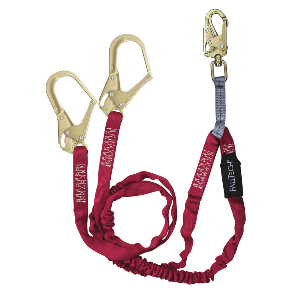 6' Ironman® Internal 12' Free Fall Lanyard, Double-leg with Steel Connectors – 8247Y3 – FallTech