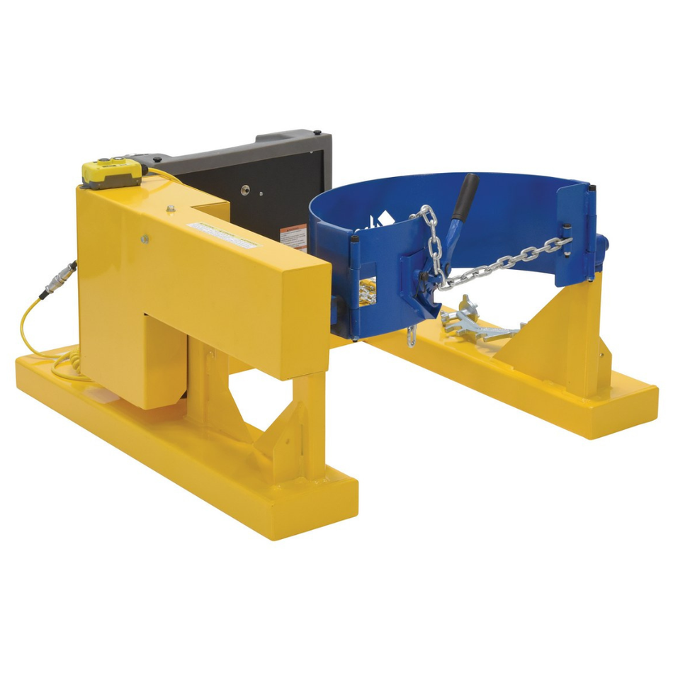 Steel DC Fork Mounted Drum Carrier/Rotator – 55 Gallon – 800 Lb. Capacity – DCR-205-8-DC – Vestil