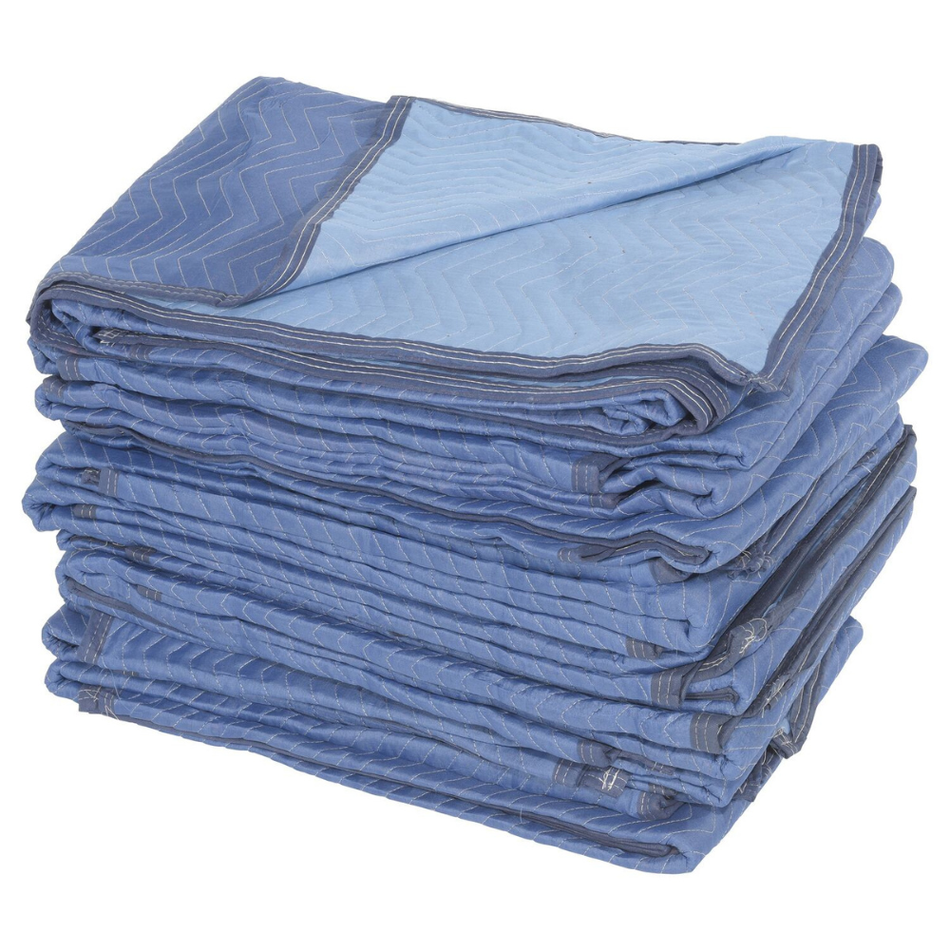 12 Pack All-Weather Quilted Moving Pads – 80" x 72" – QPC-7280-UP-12PK – Vestil