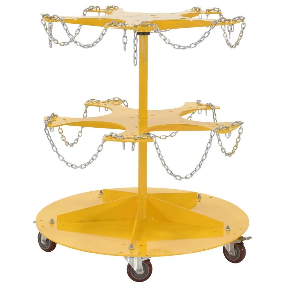 Steel 5 Gallon Pail Carousel Rack – 350 lb Capacity per Shelf – PAIL-T2-CAR-10-CK – Vestil