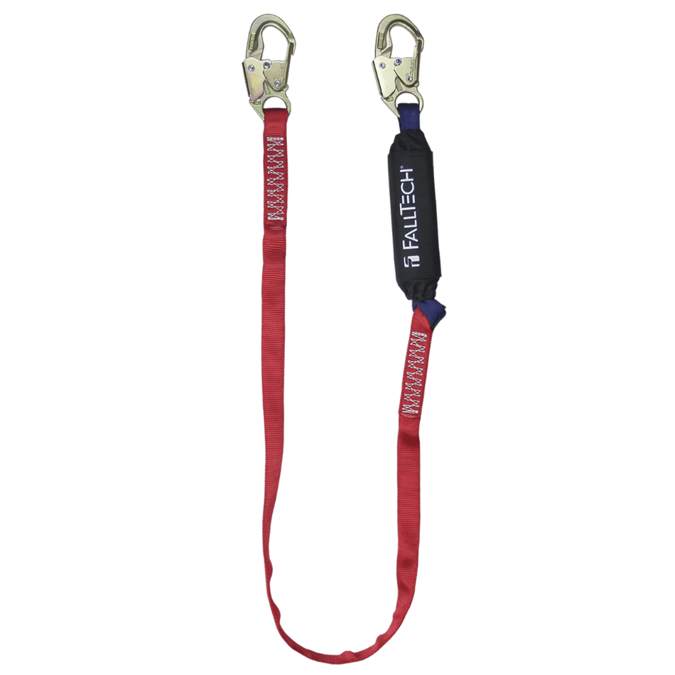 6' Ironman® 12' Free Fall Energy Absorbing Lanyard, Single-leg with Steel Snap Hooks – 8247B – FallTech
