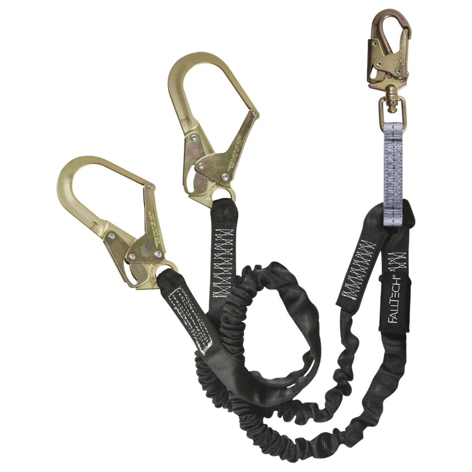 6' Heavyweight® Energy Absorbing Lanyard, Double-leg with Steel Connectors – 8246Y3 – FallTech