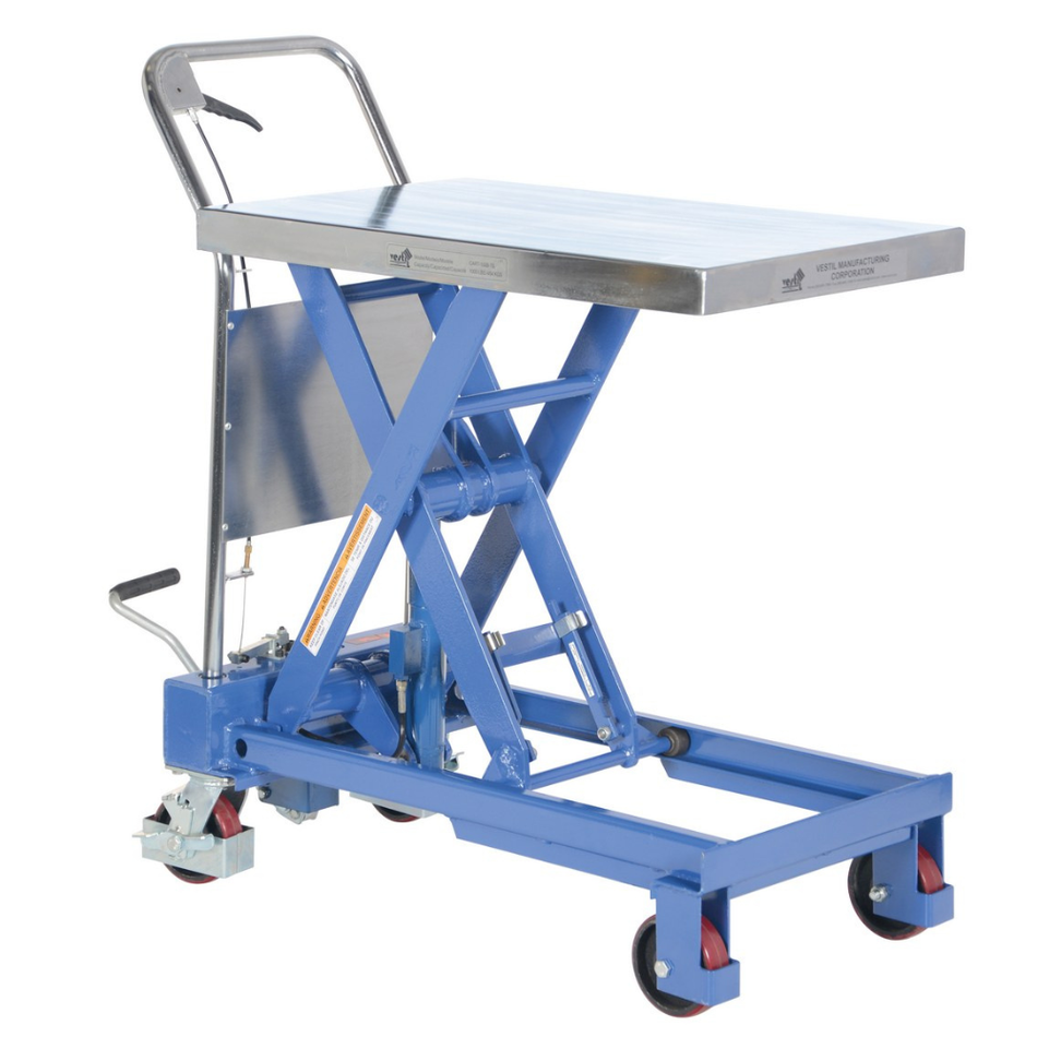 750 Lb. Steel Single Scissor Hydraulic Elevating Cart – CART-750-TS – Vestil