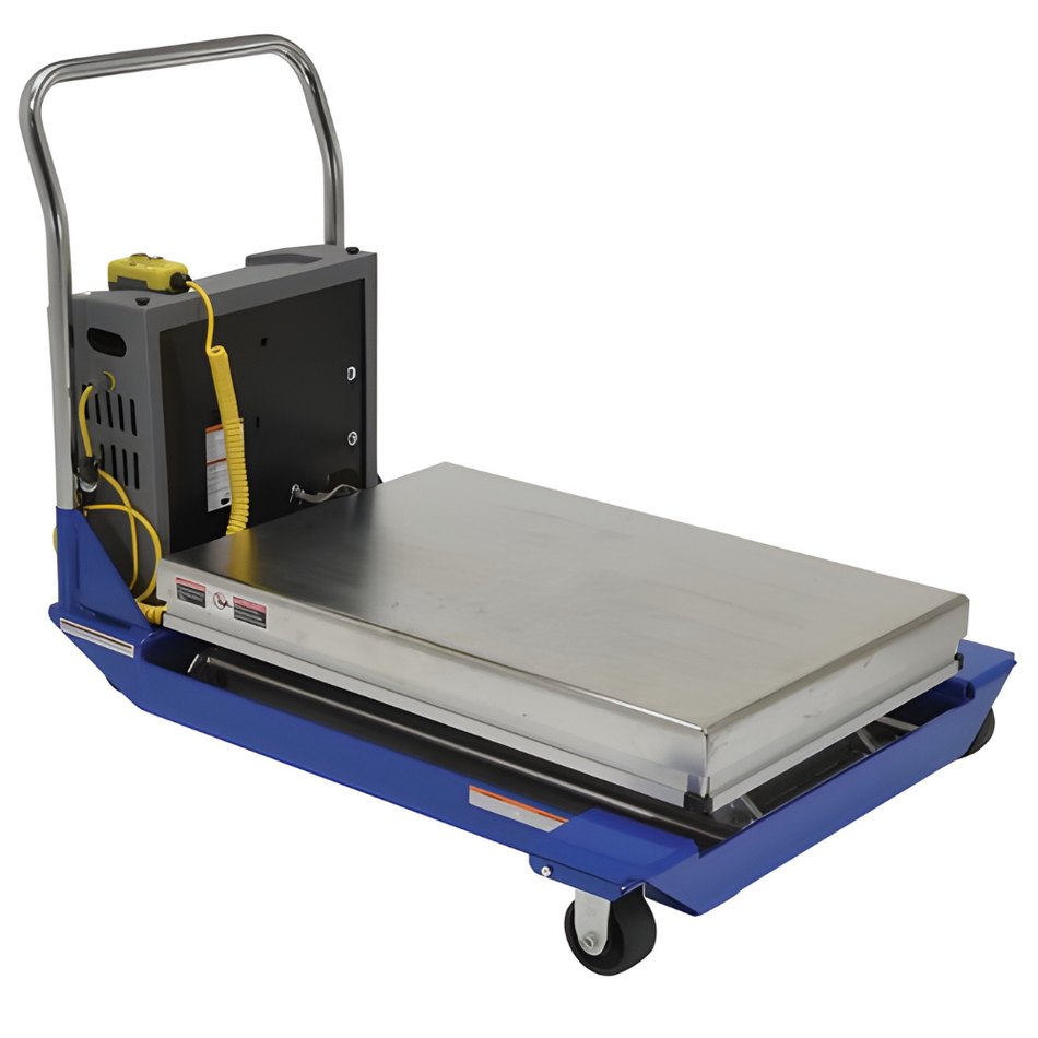 1000 Lb. Partially Stainless Steel DC Powered Scissor Cart – CART-23-10-DC-PSS – Vestil