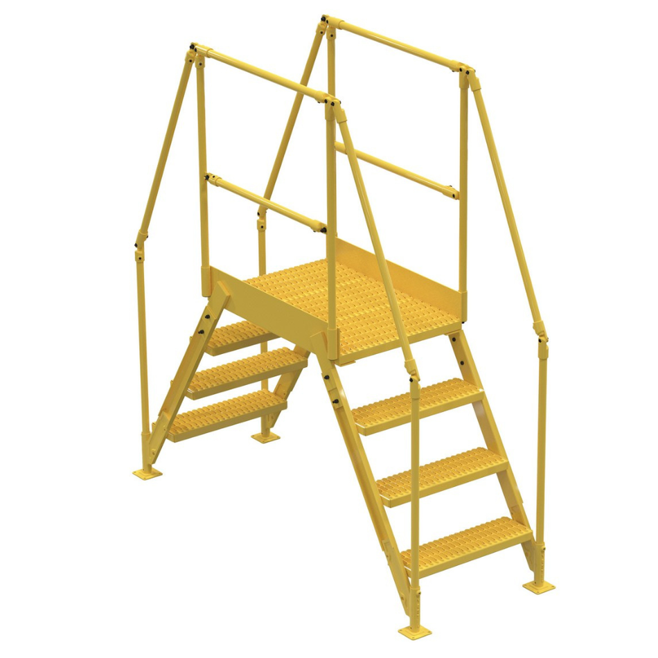 Crossover Ladder - 4 Step, 24" Platform - Steel - Vestil