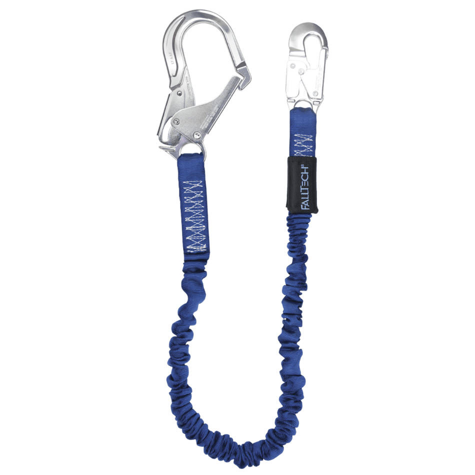 4.5' to 6' ElasTech Energy Absorbing Lanyard, Single-leg with Aluminum Connectors – 82403A – FallTech