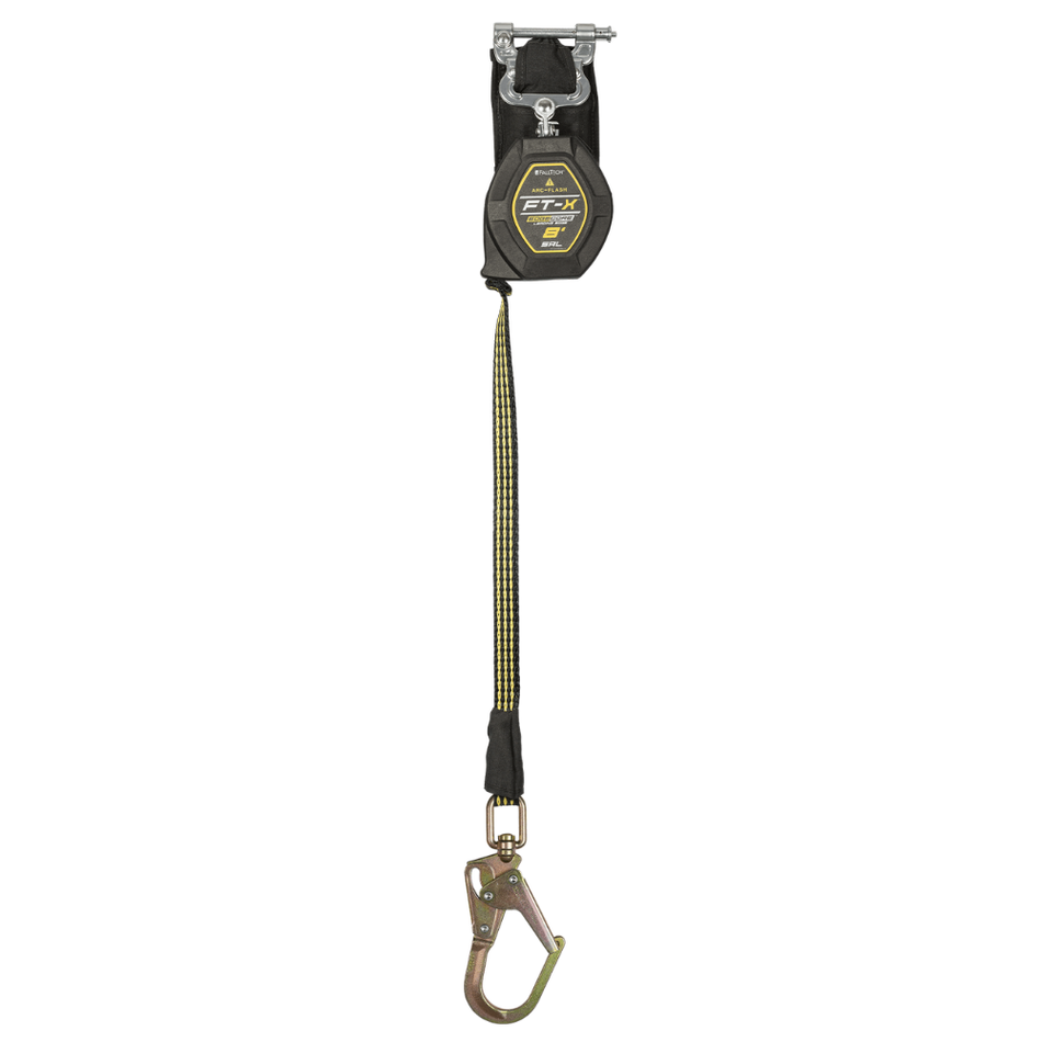 8' FT-X EdgeCore Arc Flash Class 2 LE Personal SRL-P, Single-Leg with Steel Mini Swivel Rebar Hook – 84008SP0S – FallTech