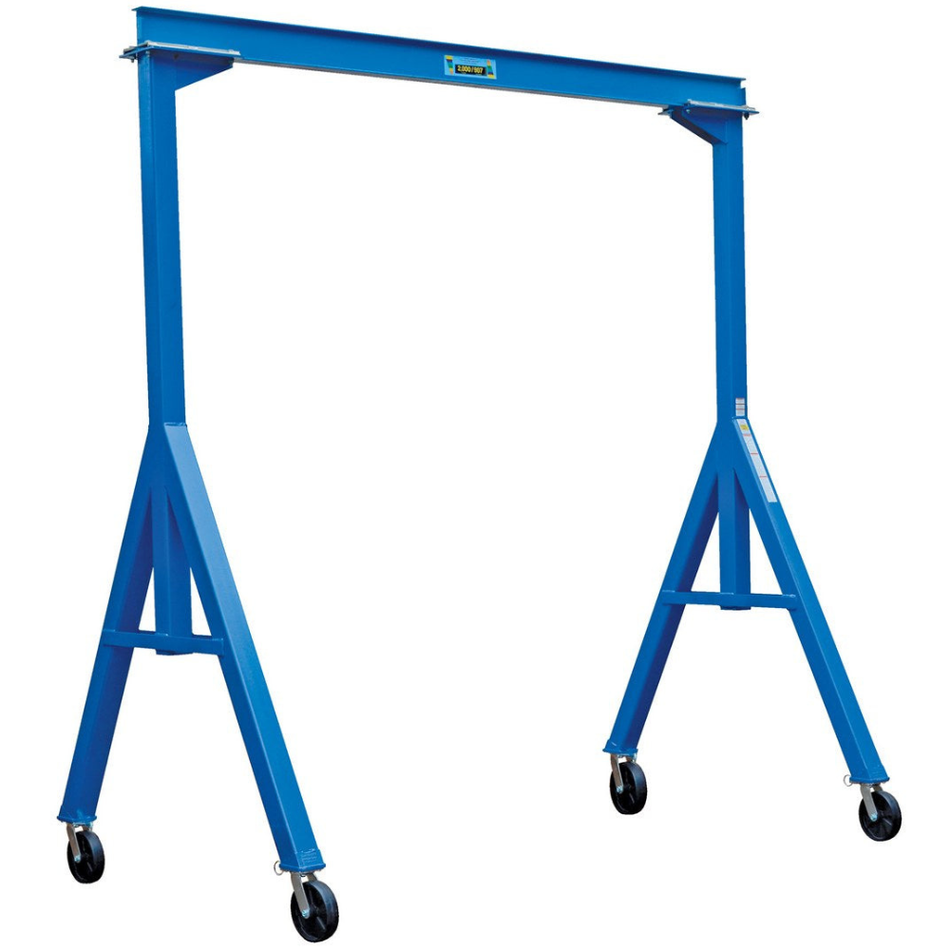 3 ton Steel Gantry Crane, 10'-0" Span, 10'-0" Height Under Beam, Fixed Height