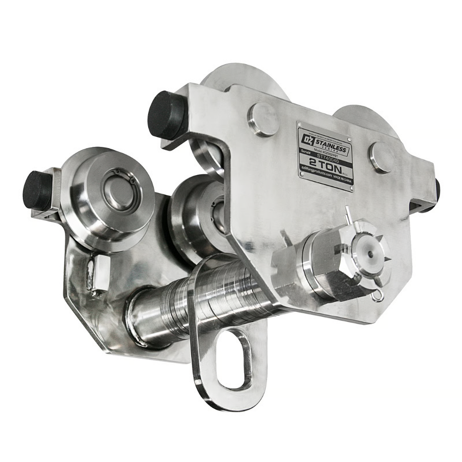 2 ton Push Trolley - Stainless Steel - OZ Lifting