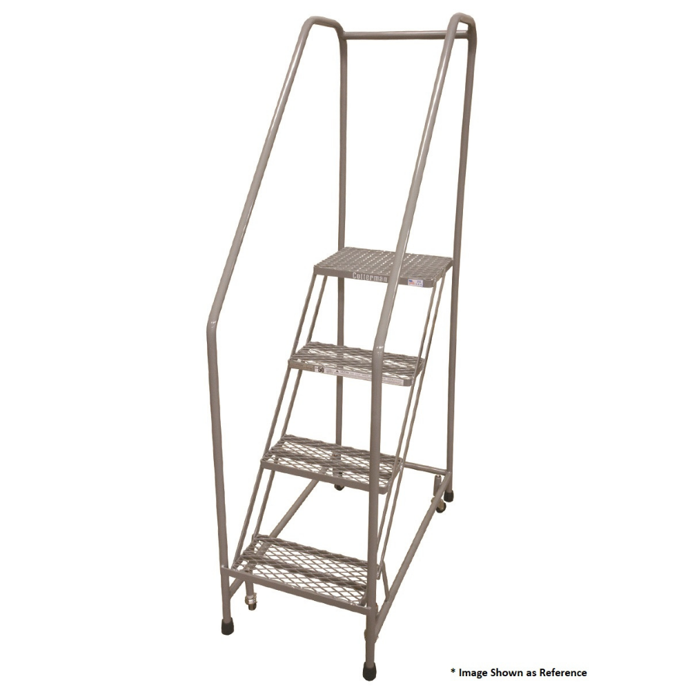 Rolling Ladder - Series 1200 - 5 Step, Handrails - Cotterman ...
