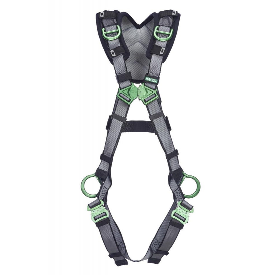 V-FIT Safety Harness - Quick-Connect Leg Straps, Back, Hip & Shoulder D-Ring, Shoulder & Leg Padding - MSA
