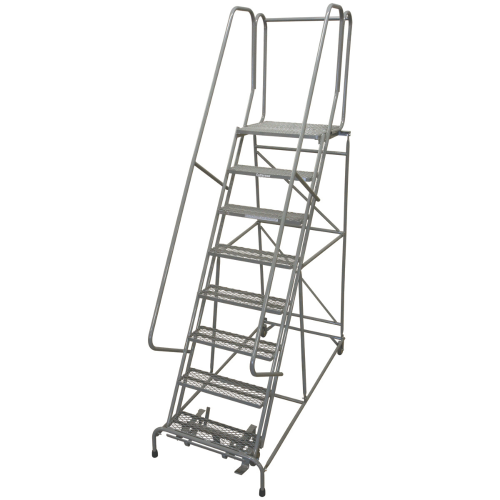 Rolling Ladder - Series 1000 - 8 Step, Handrails - Cotterman ...