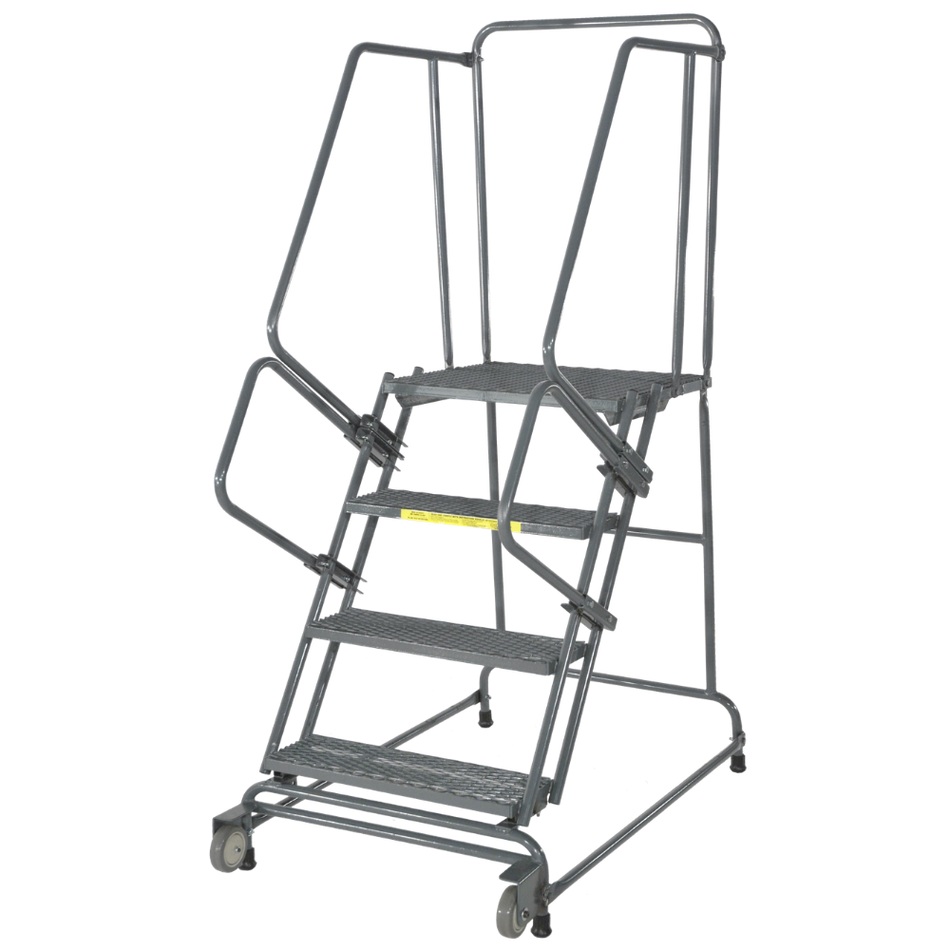Rolling Ladder - Tilt & Roll - 6 Step, Handrails - Ballymore