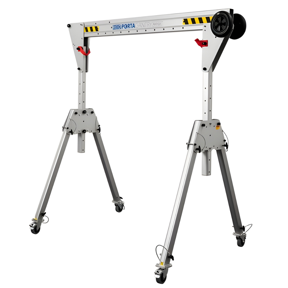 Reid Rapide Collapsible & Portable Aluminum Gantry, 880 lbs, 7'-6" Span, 6'-8" Clear Height