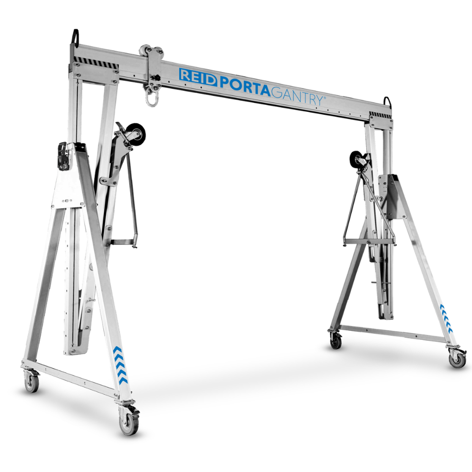 Reid Collapsible & Portable Aluminum Gantry, 6600 lbs, 15'-0" Span, 13'-4" Clear Height