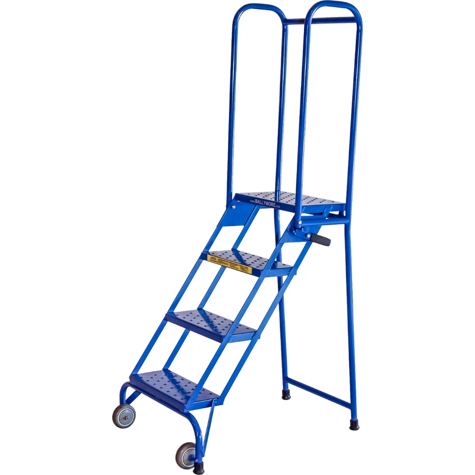 Rolling Ladder - Lock-N-Stock - 4 Step, Handrails - Ballymore