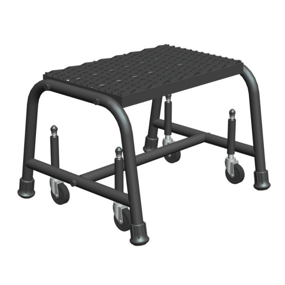Spring Loaded Caster Ladder - 1 Step, No Handrails - Ballymore