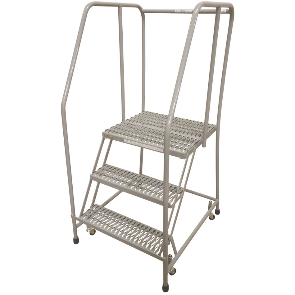 Rolling Ladder - Series 1000 - 3 Step, Handrails - Cotterman