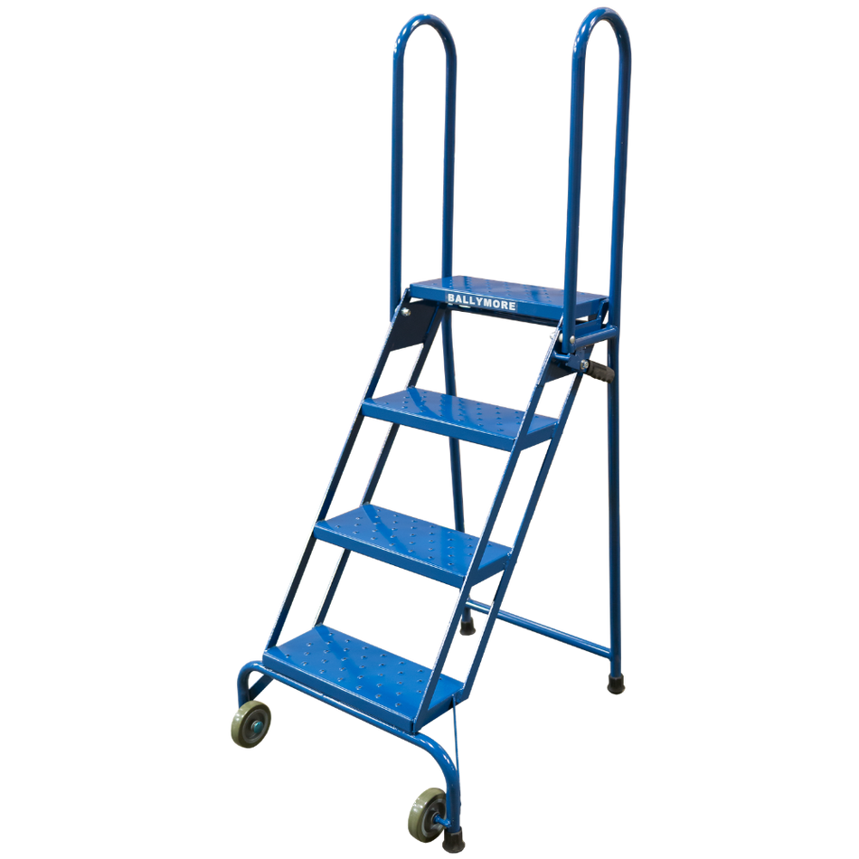 Rolling Ladder - Lock-N-Stock - 4 Step, Handles - Ballymore