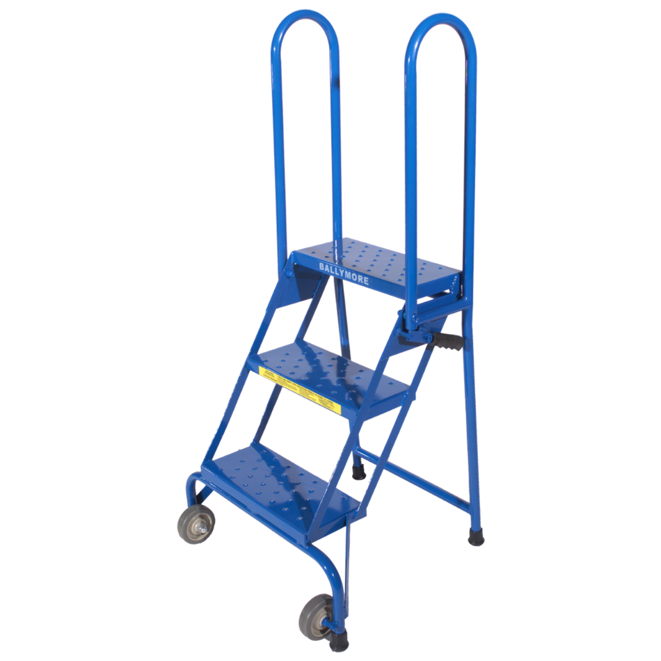Rolling Ladder - Lock-N-Stock - 3 Step, Handles - Ballymore
