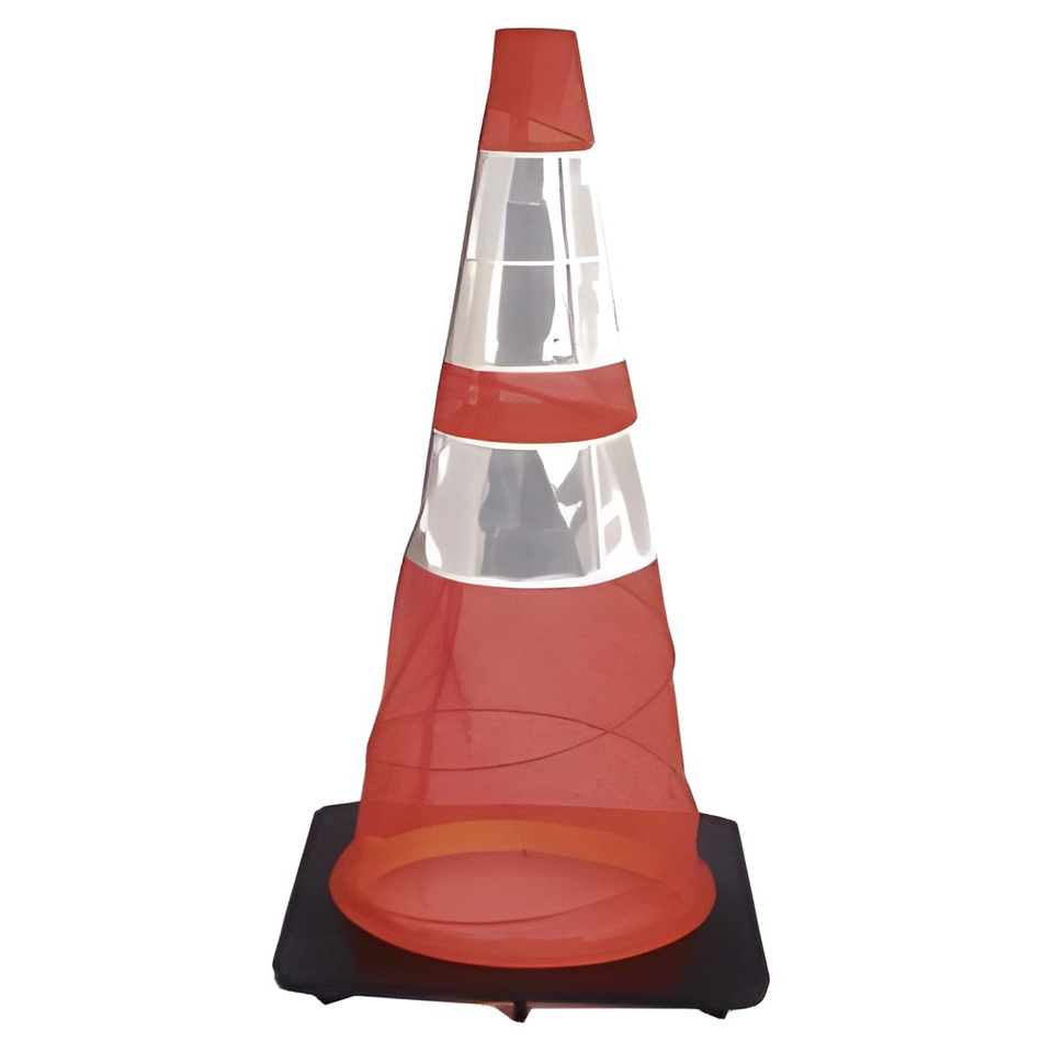 TrafFix Spring Cone & Tote System - Qty (6) w/ Reflective Collars - VizCon