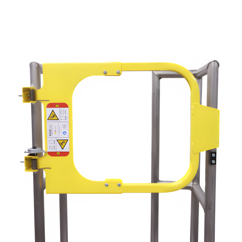 EdgeHalt Adjustable Self-Closing Safety Gate - 30" to 40" - Safety Yellow - PS Industries