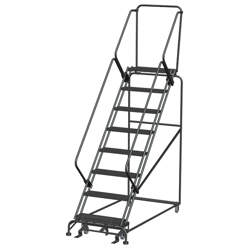 Rolling Ladder - 50° Slope Walk Down - 8 Step, Handrails - Ballymore