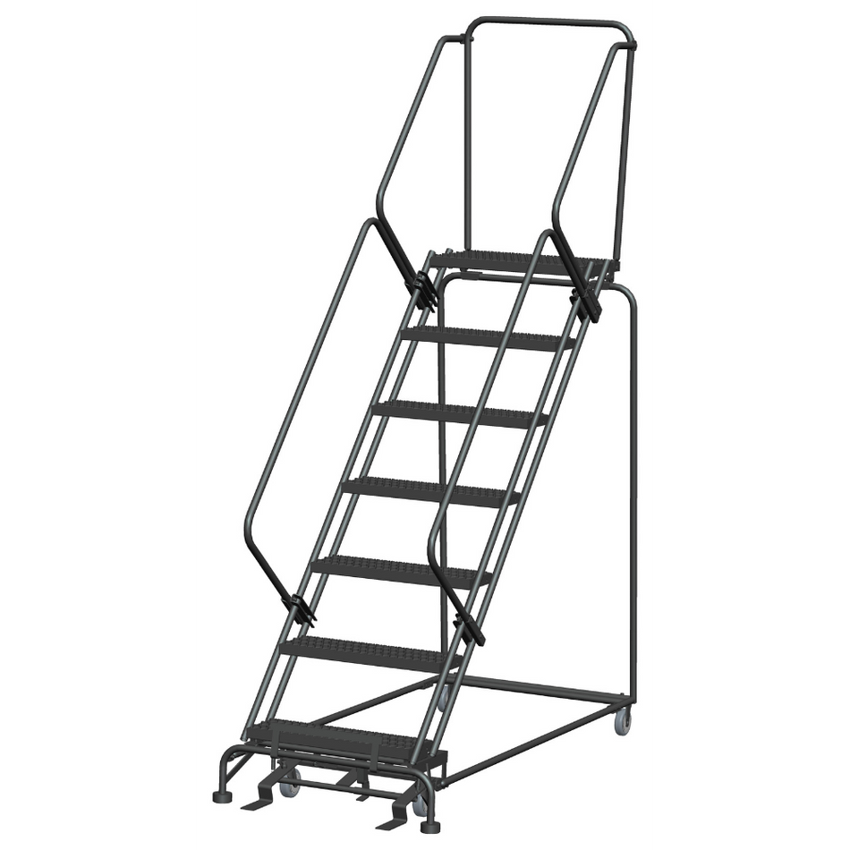 Rolling Ladder - 50° Slope Walk Down - 6 Step, Handrails - Ballymore